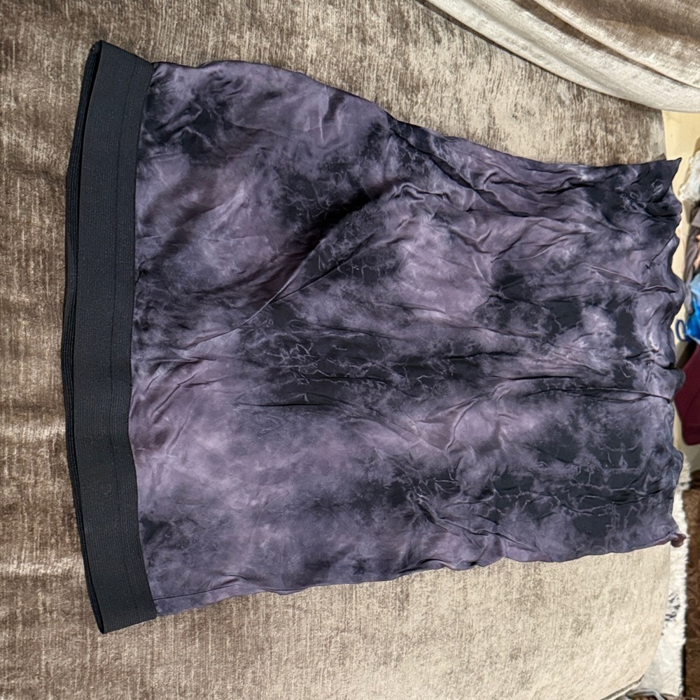 River + Sky Black and Purple Pencil Skirt